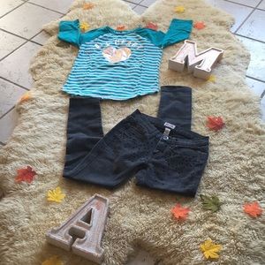 Mudd girls black jeans Sz 3 and Old Navy 3/4 Sz14